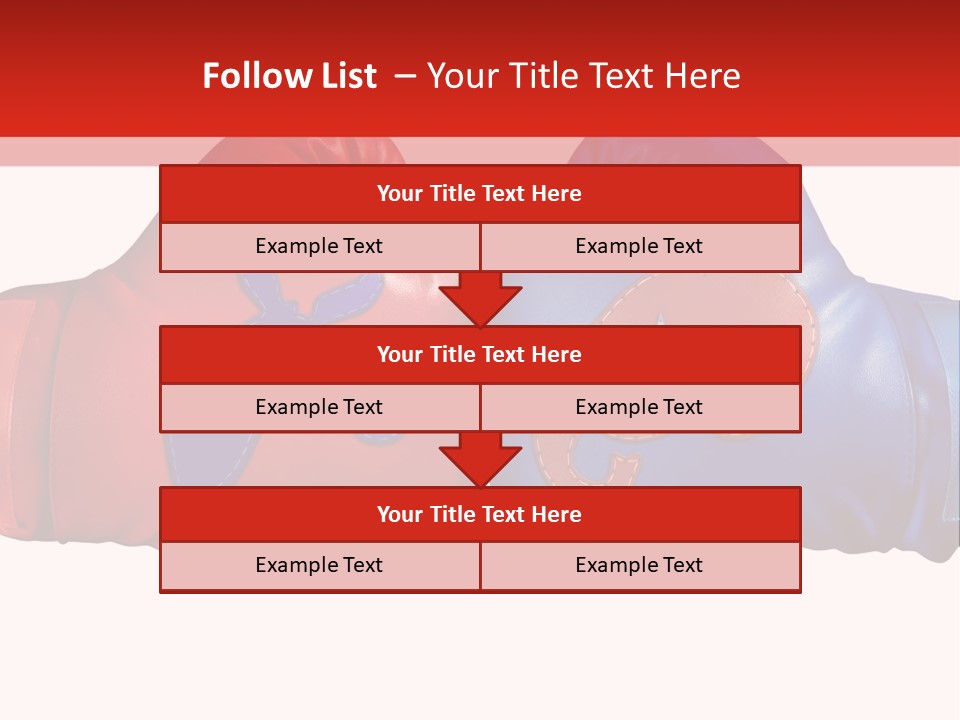 Two Boxing Gloves With The American Flag In The Background PowerPoint Template