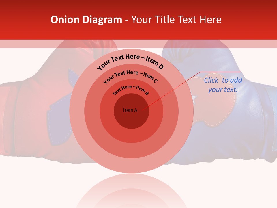 Two Boxing Gloves With The American Flag In The Background PowerPoint Template