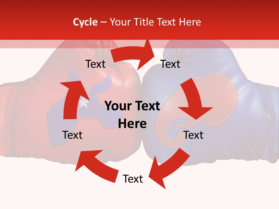 Two Boxing Gloves With The American Flag In The Background PowerPoint Template