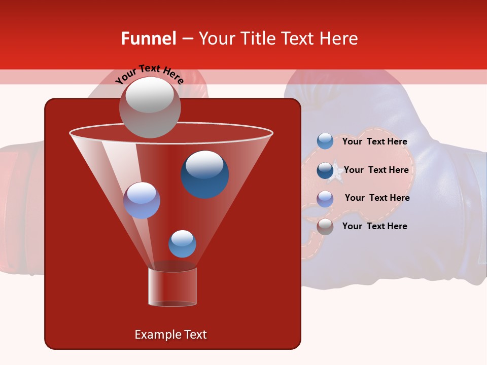 Two Boxing Gloves With The American Flag In The Background PowerPoint Template