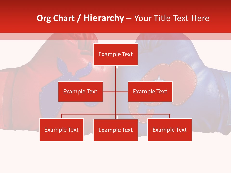 Two Boxing Gloves With The American Flag In The Background PowerPoint Template