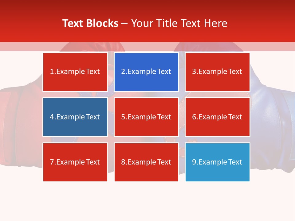 Two Boxing Gloves With The American Flag In The Background PowerPoint Template