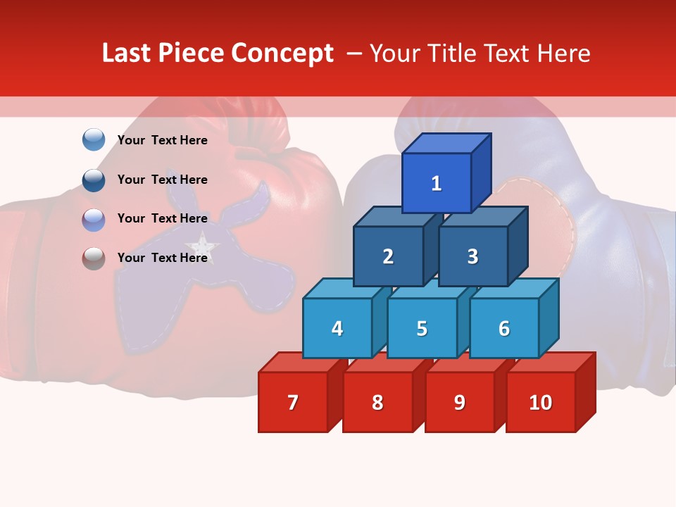 Two Boxing Gloves With The American Flag In The Background PowerPoint Template