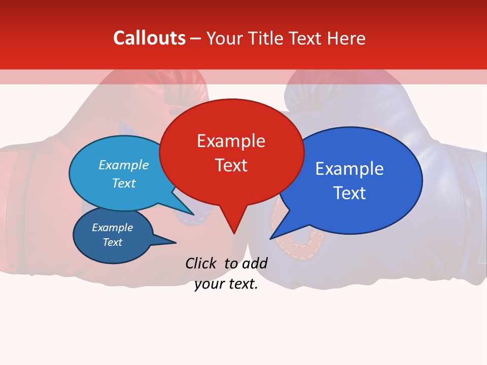 Two Boxing Gloves With The American Flag In The Background PowerPoint Template