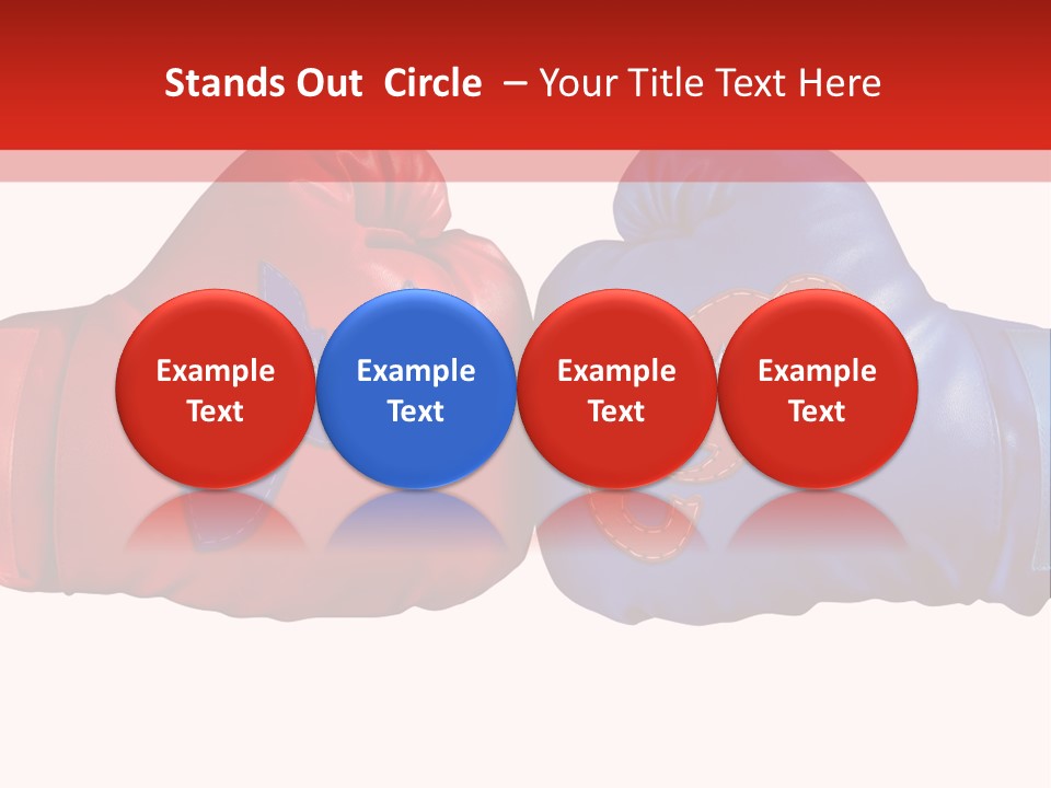 Two Boxing Gloves With The American Flag In The Background PowerPoint Template