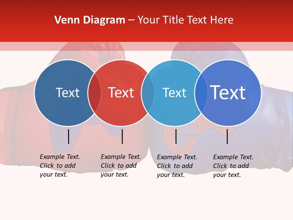 Two Boxing Gloves With The American Flag In The Background PowerPoint Template