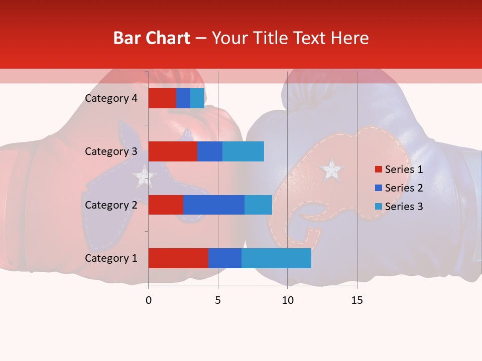 Two Boxing Gloves With The American Flag In The Background PowerPoint Template