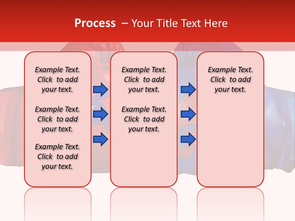Two Boxing Gloves With The American Flag In The Background PowerPoint Template