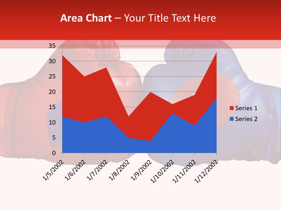 Two Boxing Gloves With The American Flag In The Background PowerPoint Template