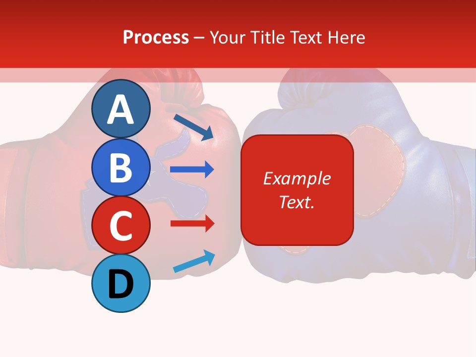 Two Boxing Gloves With The American Flag In The Background PowerPoint Template