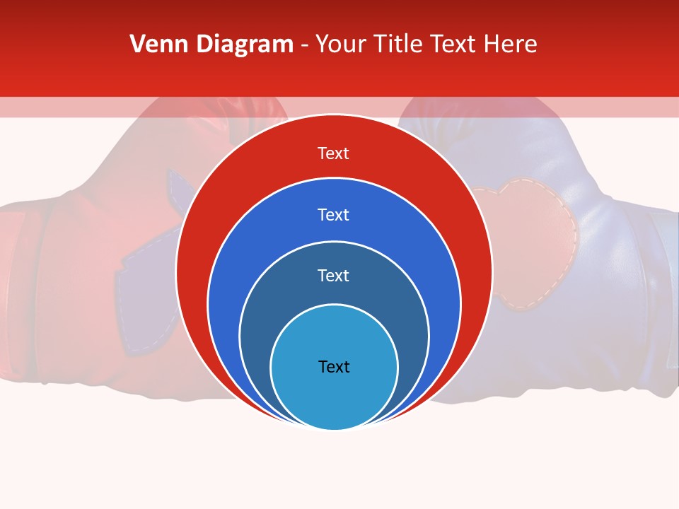 Two Boxing Gloves With The American Flag In The Background PowerPoint Template