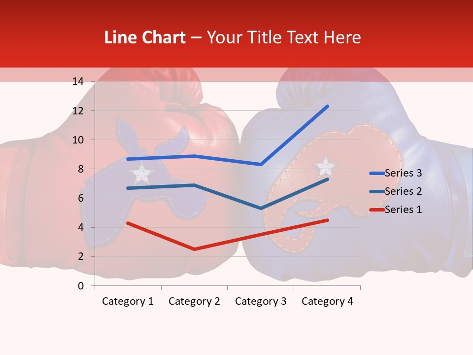 Two Boxing Gloves With The American Flag In The Background PowerPoint Template