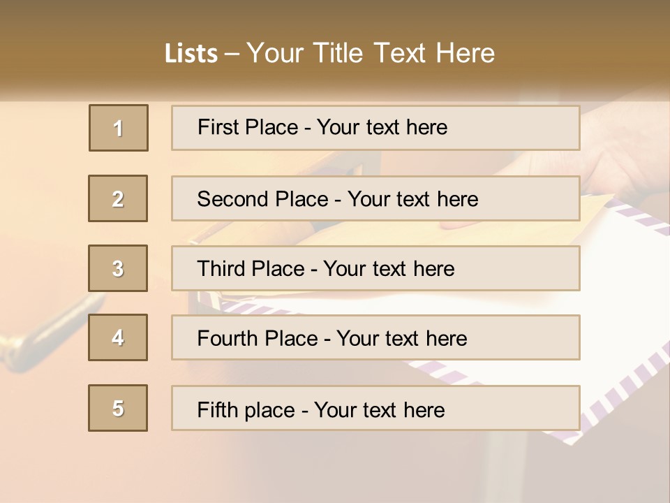 A Person Putting A Piece Of Paper In A Mailbox PowerPoint Template