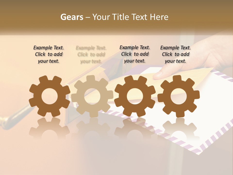 A Person Putting A Piece Of Paper In A Mailbox PowerPoint Template