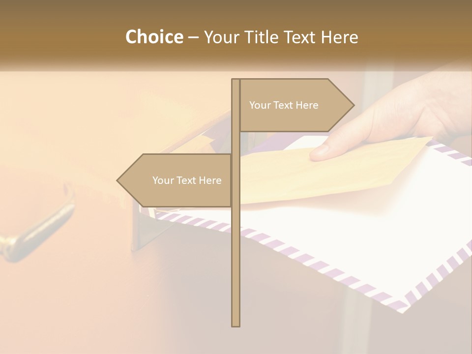 A Person Putting A Piece Of Paper In A Mailbox PowerPoint Template