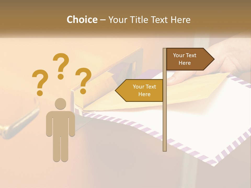 A Person Putting A Piece Of Paper In A Mailbox PowerPoint Template