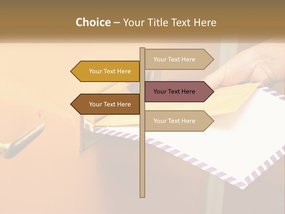 A Person Putting A Piece Of Paper In A Mailbox PowerPoint Template