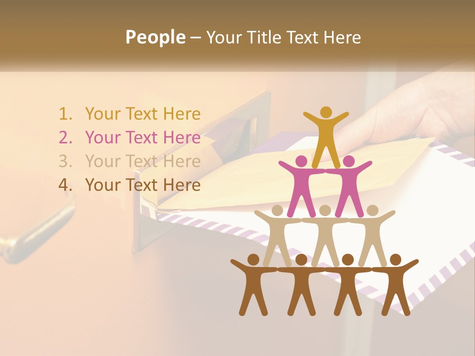 A Person Putting A Piece Of Paper In A Mailbox PowerPoint Template