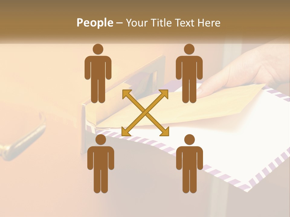 A Person Putting A Piece Of Paper In A Mailbox PowerPoint Template