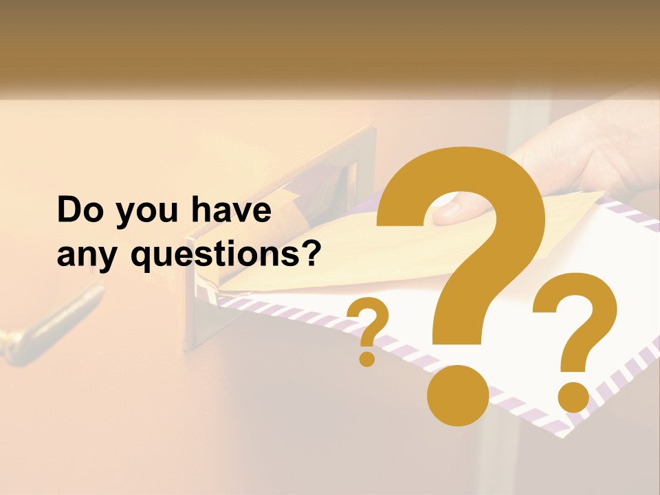 A Person Putting A Piece Of Paper In A Mailbox PowerPoint Template