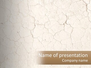 A White Wall With Cracked Paint On It PowerPoint Template