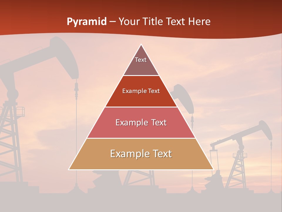 A Group Of Oil Pumps With A Sunset In The Background PowerPoint Template