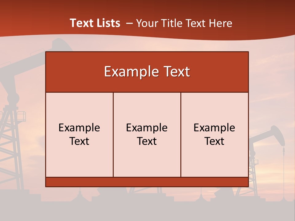 A Group Of Oil Pumps With A Sunset In The Background PowerPoint Template