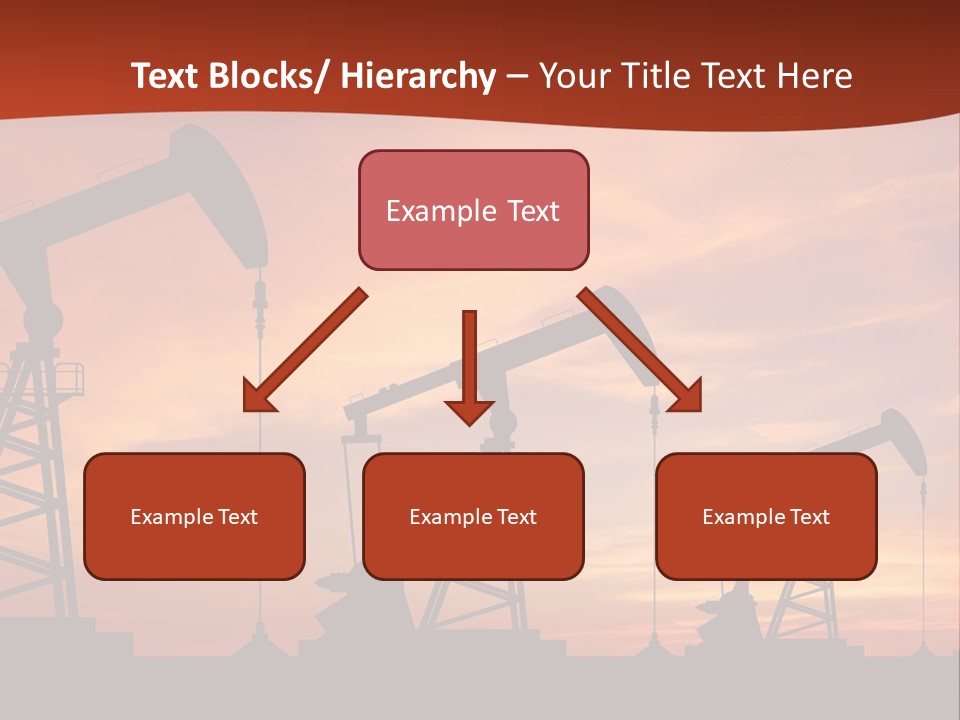 A Group Of Oil Pumps With A Sunset In The Background PowerPoint Template