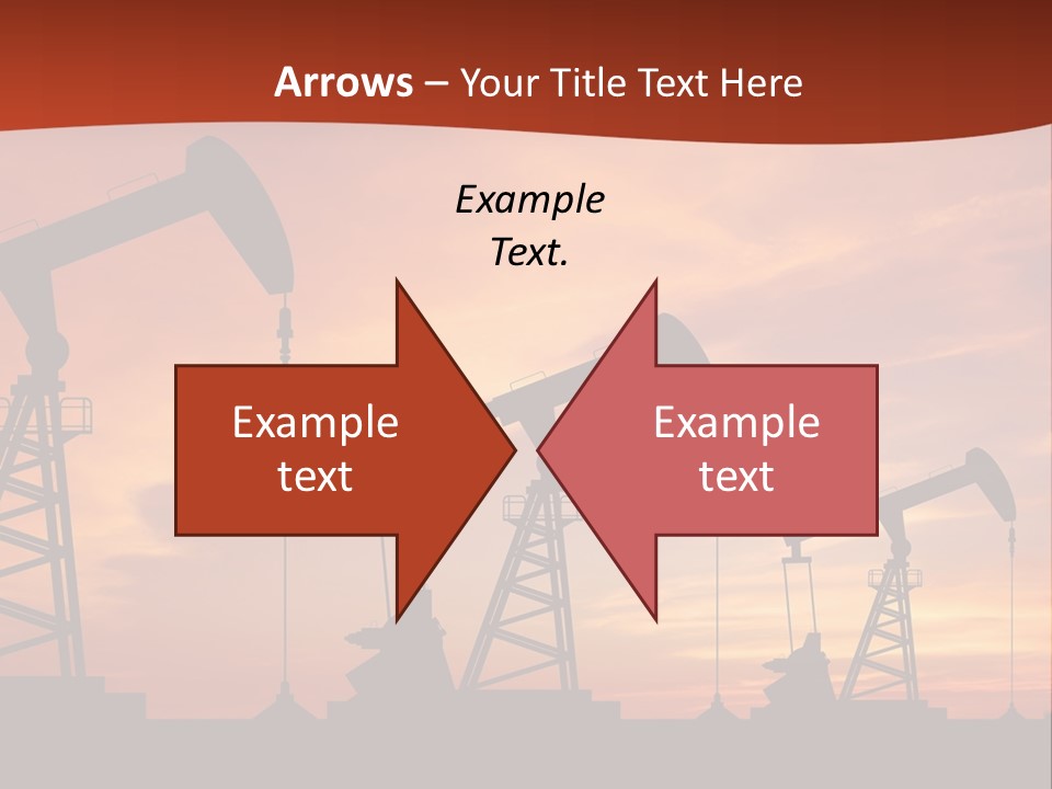 A Group Of Oil Pumps With A Sunset In The Background PowerPoint Template