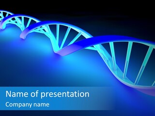 A Blue And White Structure With A Blue Background PowerPoint Template