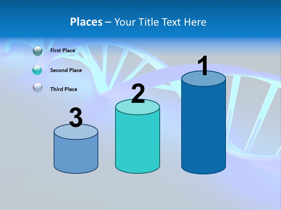 A Blue And White Structure With A Blue Background PowerPoint Template