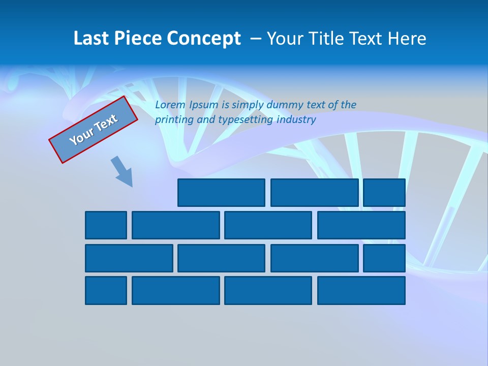 A Blue And White Structure With A Blue Background PowerPoint Template