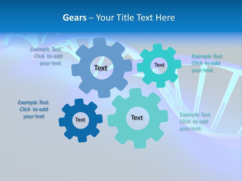 A Blue And White Structure With A Blue Background PowerPoint Template
