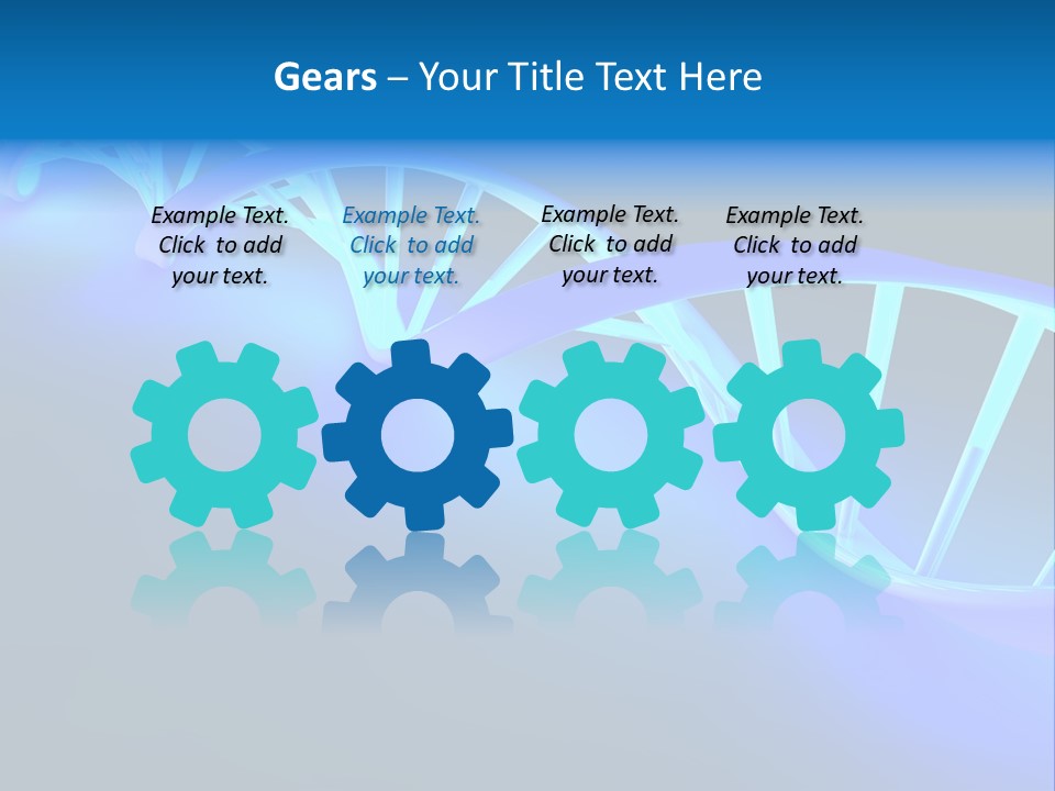 A Blue And White Structure With A Blue Background PowerPoint Template