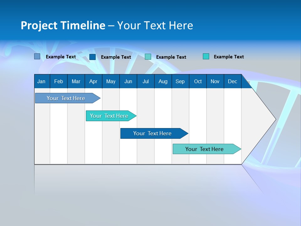 A Blue And White Structure With A Blue Background PowerPoint Template