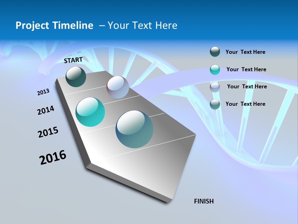 A Blue And White Structure With A Blue Background PowerPoint Template
