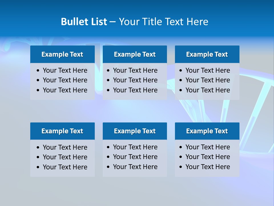 A Blue And White Structure With A Blue Background PowerPoint Template