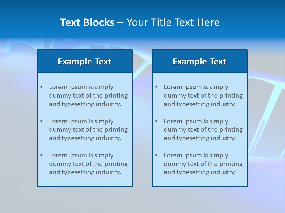 A Blue And White Structure With A Blue Background PowerPoint Template