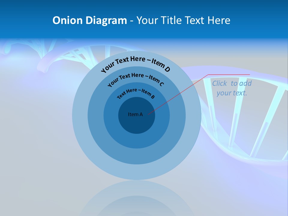 A Blue And White Structure With A Blue Background PowerPoint Template