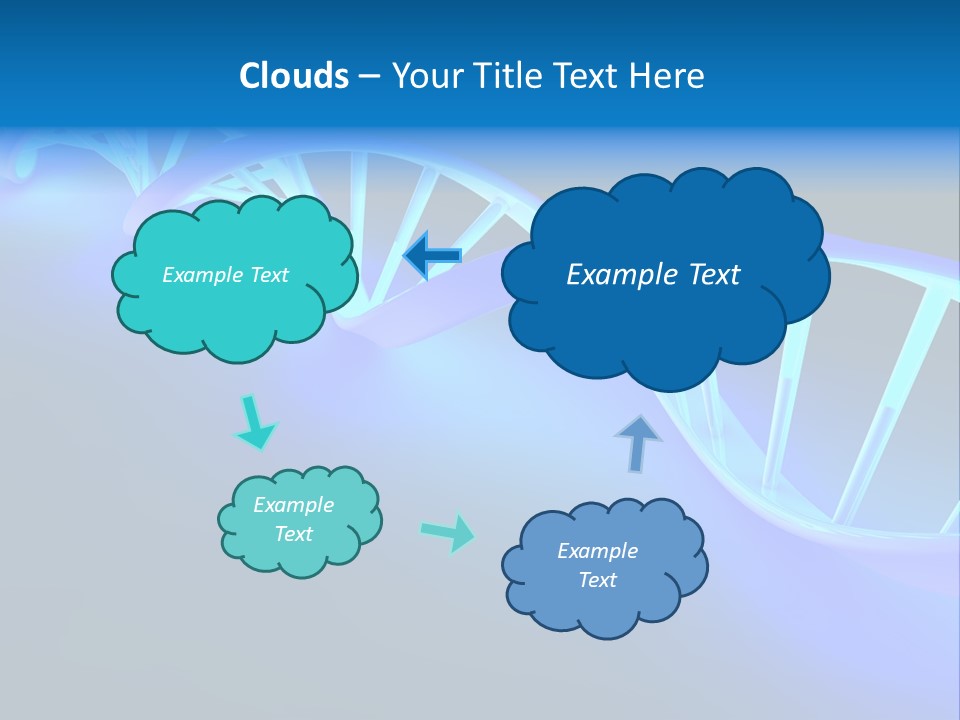 A Blue And White Structure With A Blue Background PowerPoint Template