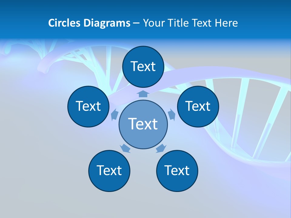 A Blue And White Structure With A Blue Background PowerPoint Template