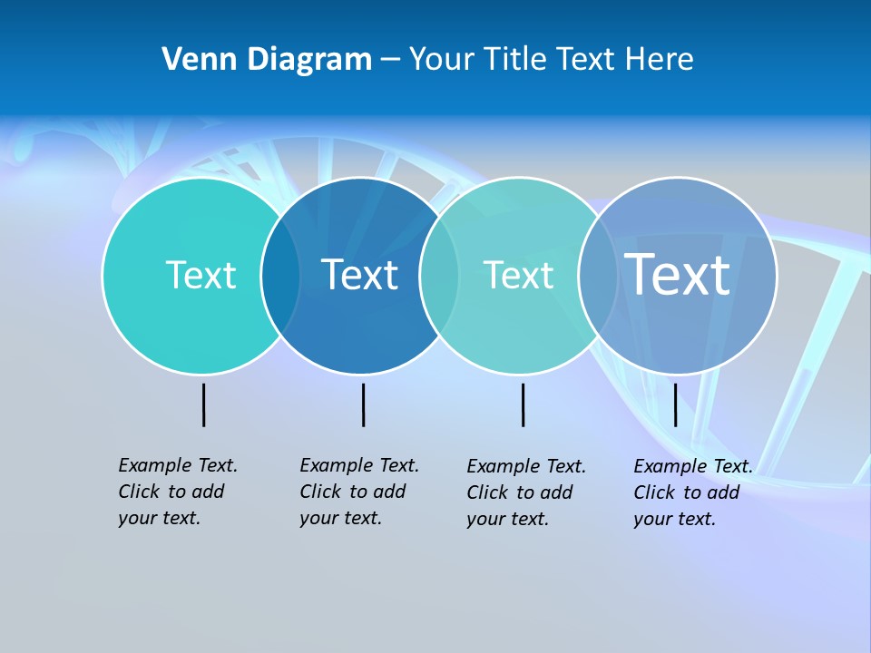 A Blue And White Structure With A Blue Background PowerPoint Template