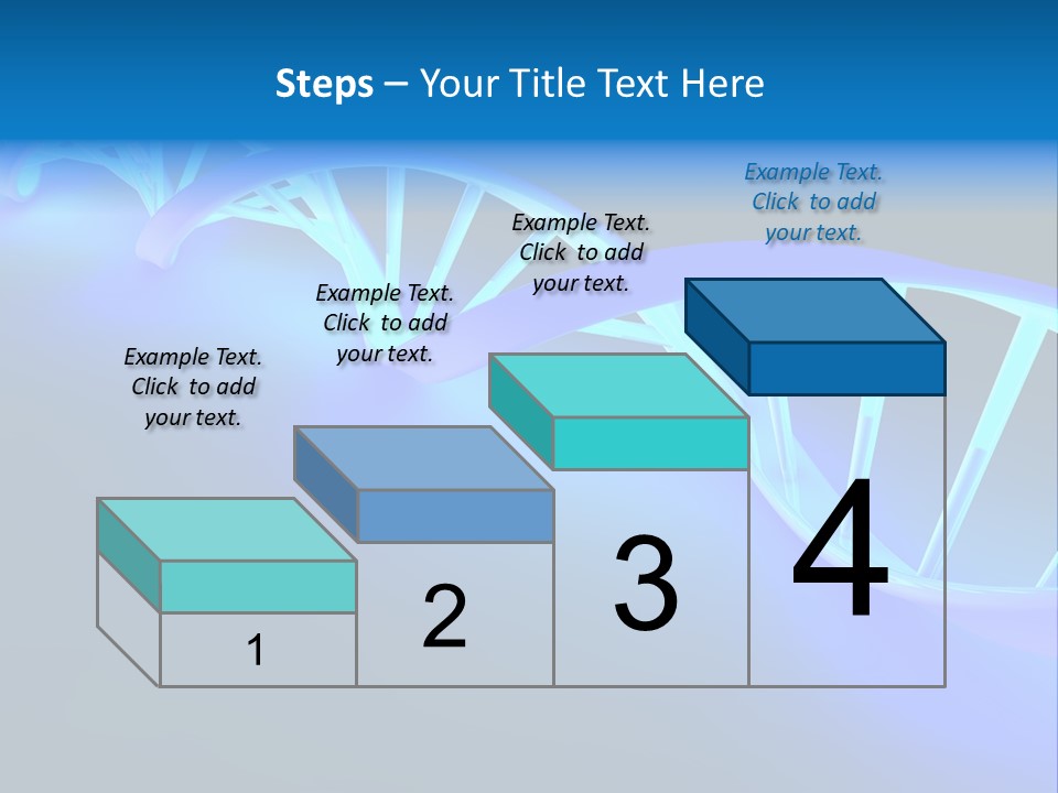 A Blue And White Structure With A Blue Background PowerPoint Template