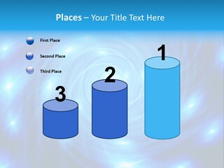 A Blue Spiral With Stars On A Black Background PowerPoint Template