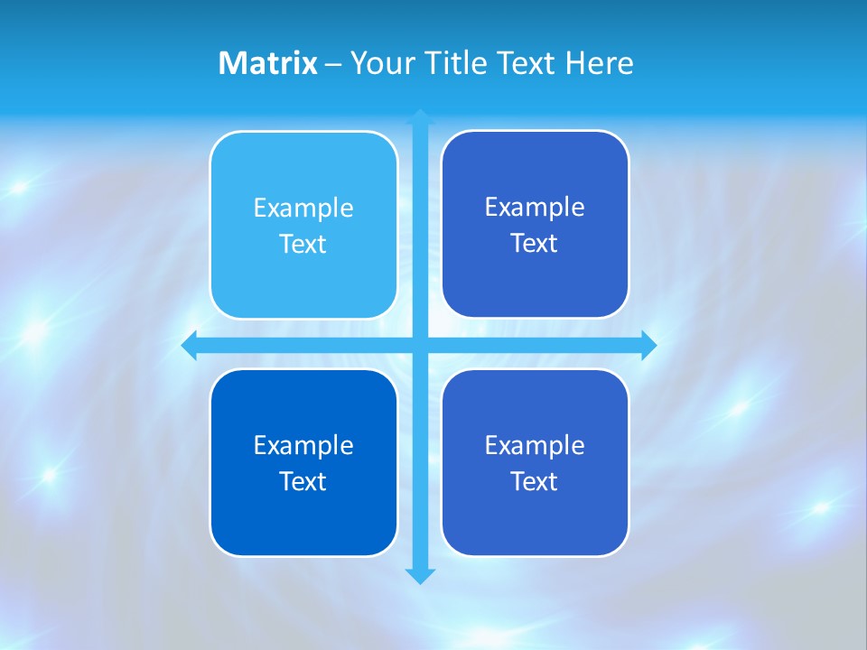 A Blue Spiral With Stars On A Black Background PowerPoint Template