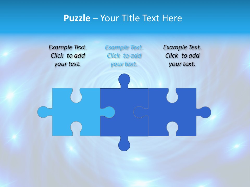 A Blue Spiral With Stars On A Black Background PowerPoint Template