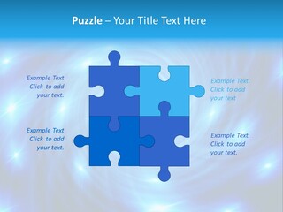 A Blue Spiral With Stars On A Black Background PowerPoint Template