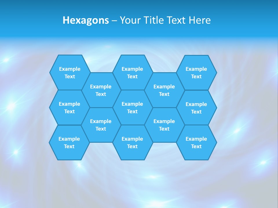 A Blue Spiral With Stars On A Black Background PowerPoint Template