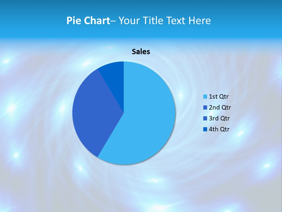 A Blue Spiral With Stars On A Black Background PowerPoint Template