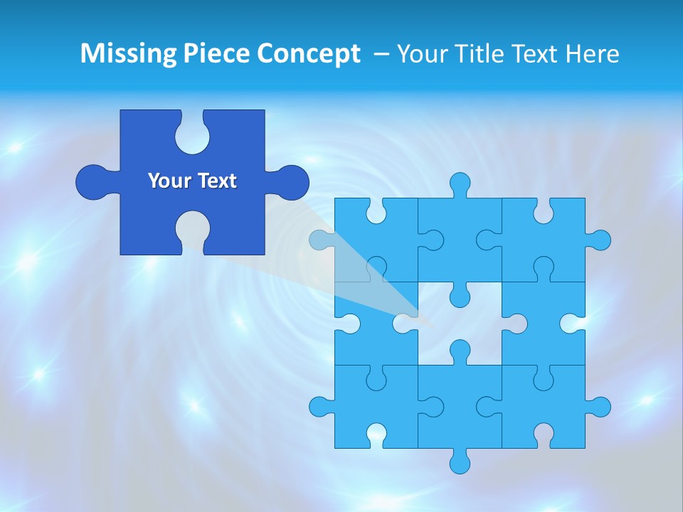 A Blue Spiral With Stars On A Black Background PowerPoint Template